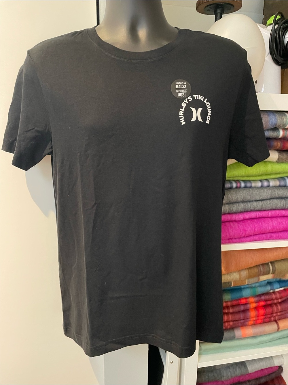 Hurley Tiki Lounge Graphic T-Shirt Black Size Small – NWT